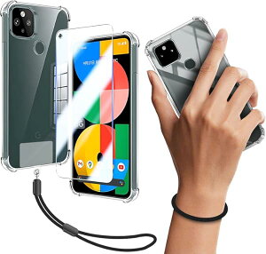 Google Pixel 5a 5G P[X NA Jo[ TPU یP[X Jo[w + Google Pixel5a5G KXtB tB Google Pixel 5 a 5G KX dx9H ߗ Uh 