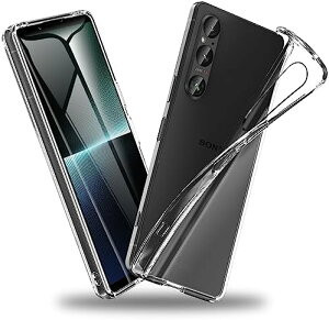 SONY Xperia 1 V �P�[�X �N���A ���^ SO-51D SOG10 �J�o�[ TPU �ϏՌ� �S���� �ϐF�h�~ �����Y�ی� �u�X�g���b�v�z�[���t���v �G�N�X�y���A1 V �J�o�[ �N���X�^���E�N���A ����