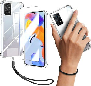 Xiaomi Redmi Note 11 P[X NA Jo[ TPU یP[X Jo[w + RedmiNote 11 KXtB tB KX dx9H ߗ Uh + V[g Xgbv gуXgbv 