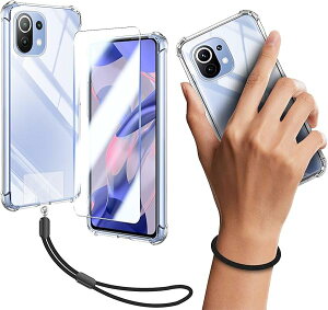 Xiaomi Mi 11 Lite 5G P[X NA Xiaomi Mi 11Lite 5G Jo[ TPU یP[X Jo[w + Xiaomi Mi 11Lite 5G KXtB Xiaomi Mi 11 Lite 5G tB {Ɏq tB XiaomiMi 11 Lite 5G KX