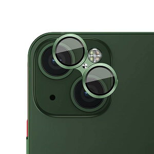 iPhone 13 / iPhone 13 Mini カメラフィルム ガラスフィルム 一体型 レンズカバー レンズ保護 カメラケース アルミニウム合金 露出オーバー防止 耐衝撃 スクラッチ防止 iPhone 13/13 Mini (グリーン) 送料