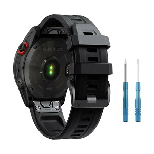 QuickFit 26mm Garmin Fenix 7X / Fenix 6X GPS / Fenix 6X PRO oh VR X|[cXgbv  _ h Rp`u oh Garmin Fenix 5X GPS / 5X Plus - (ubN) 