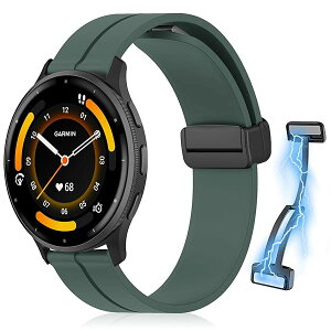 22mm ���C�t�� �V���R���o���h Garmin Venu 3 / Venu 2 / Vivoactive 4 �o���h �}�O�l�b�g�t�� �����ȒP �X�|�[�c�o���h �X�g���b�v �ւ��o���h Garmin Forerunner 265 / Forerunner 255 / Forerunner 255 Music �����x���g 
