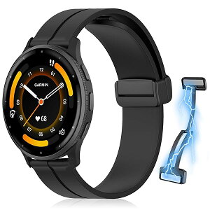 22mm ���C�t�� �V���R���o���h Garmin Venu 3 / Venu 2 / Vivoactive 4 �o���h �}�O�l�b�g�t�� �����ȒP �X�|�[�c�o���h �X�g���b�v �ւ��o���h Garmin Forerunner 265 / Forerunner 255 / Forerunner 255 Music �����x���g 