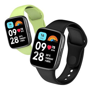 Xiaomi Redmi Watch 3 Active �o���h [2�Z�b�g] �����p�X�g���b�v �V���R���o���h �X�|�[�c�o���h �����x���g �_� Xiaomi Redmi Watch 3 Active �o���h (�u���b�N+���C�g�O���[��) ��������