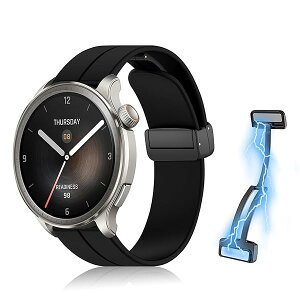 22mm ���C�t�� �V���R���o���h Amazfit Balance / Amazfit Bip 5 / Bip 5 Unity / Amazfit Cheetah / Cheetah Pro �o���h �}�O�l�b�g�t�� �����ȒP �X�|�[�c�o���h �X�g���b�v �ւ��o���h �����x���gAmazfit GTR 4 / GTR 3 Pr