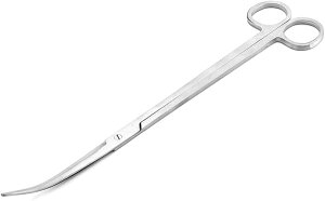 水草 トリミングはさみ ステンレス鋼 水族館トリミングハサミ カーブ 熱帯魚水草メンテナンスエッジ 水生植物造園クリーニングはさみ 水族館掃除道具 (カーブ) 送料無料