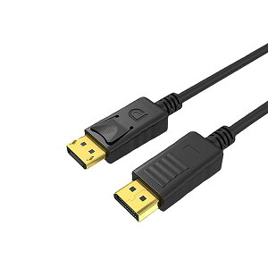 Displayport �P�[�u�� �����P�[�u�� �f�B�X�v���C�|�[�g [1.2 / 4 K / 1.8 M]4K@60Hz / 2K@165Hz / 2K@144Hz DP to DP�ő�21.6 Gbps ���� �m�[�g�p�\�R�� / �e���r �Ή� �f�B�X�v���C�|�[�g �u���b�N