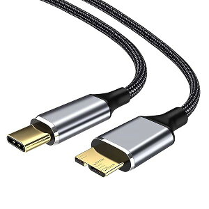 USB C to Micro B 3.0 ϊP[u 0.5M USB3.1 Otn[hfBXN hCu P[u Ή MacBook (Pro) Galaxy S 5 Note 3 V[YȂ (ubN) 