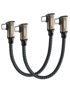 �������� USB Type C �P�[�u�� �ő�60W L�^ �I�X to �I�X 2�{�Z�b�g �Z�� 15�Z���` USB3.1 10Gbps�f�[�^�]�� L�� 15cm 90�x ���� �i�C�����҂� �^�C�vC for iPhone 16 15 �V���[�Y for Galaxy ��USB-C�f�o�C�X�Ή� 90 D