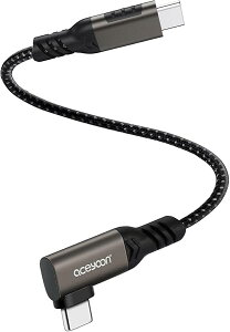 USB C P[u 10cm L Type C IX - IX 90x Z 10Z` [dR[h QC 4.0 }[d ő 240W 0.1m V[g ^Cv C pP[u iCґg for iPhone 16 15 for Galaxy S24 S23 Ultra 