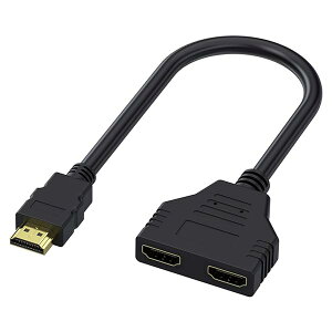 HDMI z 1 2o HDMIXvb^[ D݂2̃fBXvCɓo͉\ I[fBI1080p o ~[[h ڑȒP fire tv stick HDTV DVD PCȂǕLΉ 30CM