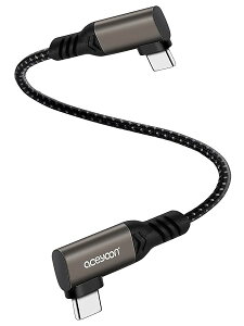 USB C P[u 20cm [L Type C IX - IX 90x Z 20Z` [dR[h QC 4.0 }[d ő 240W 0.2m V[g ^Cv C pP[u iCґg for iPhone 16 15 for Galaxy S24 S23 Ultra fo