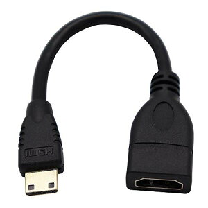 mini HDMI(�I�X)to HDMI(���X) �ϊ��P�[�u�� HDMI�^�C�vA���X-HDMI�^�C�vC(mini)�I�X 90°L�^ �����b�L�R�l�N�^���� �����f�[�^�`�� (�X�g���[�g)