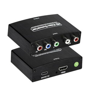 �R���|�[�l���g to HDMI �R���o�[�^�[ �ϊ��� 1080P5RCA RGB YPbPr to HDMI �R���o�[�^ HDCP�I�[�f�B�I �r�f�I �ϊ��A�_�v�^ HDTV V1.3 V1.4 HDCP �ϊ��A�_�v�^ HDTV DVD PSP Xbox 360 Wii �Ή�