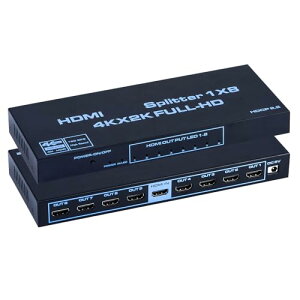 HDMI���z�� �X�v���b�^�[ 1����8�o�� 4K@60Hz HDMI ���z�� 1x8 2160P HDCP 2.2 3D RGB 4:4:4 HDTV / Blu-Ray DVD / PS4 / Roku / Xbox �Ή�