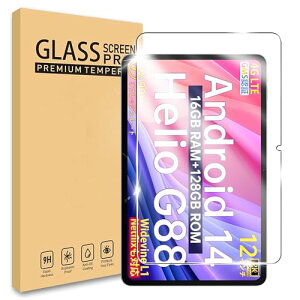 TECLAST T60AI / T60 Plus / ODEA A12 �t�B���� FOR TECLAST T60AI �ی�t�B���� �K���X�t�B���� 12�C���` �����K���X �C�A�[�� ��ʕی� ��U�h�~���� �ϏՌ� �w��h�~ �N���b�`�h�~ FOR TECLAST T60 Plus �p��