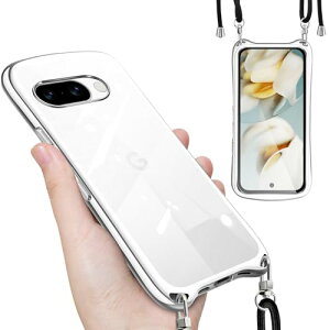 Google Pixel 9a �P�[�X �N���A �V�����_�[ �X�g���b�v�t�� �O�[�O�� �s�N�Z��9a �J�o�[ ���� ���|�� ��|�� �΂߂��� TPU �ϏՌ� �S�ʕی� ���^ �؍� ���� Pixel 9a �X�}�z�P�[�X (�V���o�[)