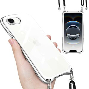 iPhone 17e �P�[�X �N���A �V�����_�[ �X�g���b�v�t�� �A�C�t�H��16e �J�o�[ ���� ��|�� ���|�� �΂߂��� TPU �ϏՌ� �S�ʕی� ���^ �؍� ���� iPhone 16e �X�}�z�P�[�X 6.1�C���` (�V���o�[)
