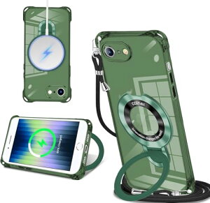 iPhone 16e �P�[�X iPhone SE4 �P�[�X �N���A MagSafe�����O�t�� �l�b�N �V�����_�[ �A�C�t�H�� 16e / se4 ��|���P�[�X ���� ���|�� �΂߂��� �؍� ���� ��|�� �J�o�[ �ی^�X�^���h�t�� �}�O�l�b�g��