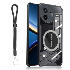 Xiaomi POCO F7 Pro / Redmi K80 �P�[�X �Q�[����p / �T�|�[�g�J�[���C�z�� / �������ꂽ�R�[�i�[�O���t�F����p�ی�J�o�[ ���ϋv�� �ϏՌ� TPU+�A�N�������� ���΂݂ɂ��� �A�W���X�^�u���E������