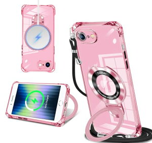 iPhone SE3 SE2 SE 8 �P�[�X MagSafe�����O�t�� �l�b�N �V�����_�[ �A�C�t�H�� se se2 se3 8 ��|���P�[�X ���|�� �΂߂��� �؍� ���� ��|�� �J�o�[ �ی^�X�^���h�t�� �}�O�l�b�g���� �c�����ϏՌ� ��