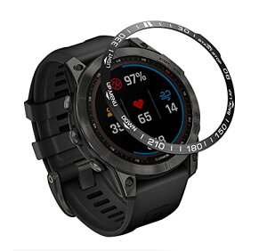 Garmin(�K�[�~��) Fenix 7X �x�[�������O �ی샊���O �A���~ �J�o�[ �݊��i �P�[�X ���h�~ �ϏՌ� �A�N�Z�T���[ (�u���b�N)