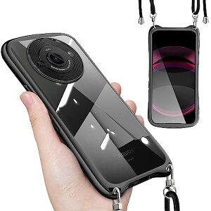 AQUOS R8 pro �P�[�X �N���A �V�����_�[ �X�g���b�v�t�� SH-51D �J�o�[ ���� ���|�� �΂߂��� TPU �V���R�� ���b�L���H �ϏՌ� �S�ʕی� ���^ �؍� ���� ��|�� �A�N�I�X r8pro sh51d �X�}�z�P�[�X (�u