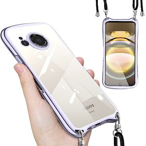 AQUOS R8 �P�[�X �N���A �V�����_�[ �X�g���b�v�t�� SH-52D �J�o�[ ���� ���|�� �΂߂��� TPU �V���R�� ���b�L���H �ϏՌ� �S�ʕی� ���^ �؍� ���� ��|�� �A�N�I�X r8 sh52d �X�}�z�P�[�X (�X�^�[