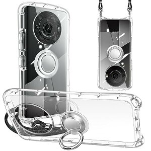 AQUOS R8 pro �P�[�X �V�����_�[ �X�g �l�b�N �����O�t�� �N���A SH-51D �J�o�[ ���� ��|�� ���|�� �΂߂��� TPU �ϏՌ� �X�^���h�@�\ ���u�� �ԍڃz���_�[ �؍� ���� �A�N�I�X r8pro sh51d �X�}�z�P
