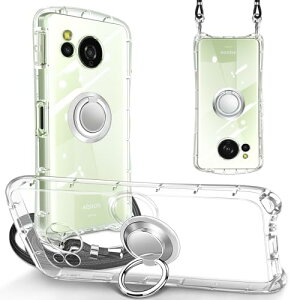 AQUOS sense8 �P�[�X �V�����_�[ �X�g���b�v�t SH-54D SHG11 �J�o�[ �����O �N���A �A�N�I�X �Z���X8 �J�o�[ ���� ��|�� ���|�� �΂߂��� TPU �ϏՌ� �X�^���h�@�\ ���u�� �ԍڃz���_�[ �؍� ���� 