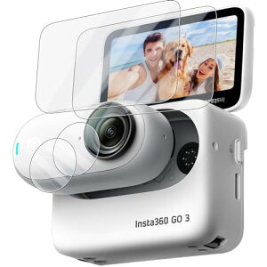 Insta360 GO3 �t���ی�t�B���� ���C����ʗp2�� + �����Y�t�B����2�� �d�x9H 2.5D���H �ɔ� �����ߗ� �w��h�~ �������� �Ռ��z�� ��U�h�~ �\��t���ȒP �C�A�[�� [4��]