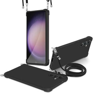 Galaxy S24 Plus 5G �P�[�X �ϏՌ� �X�}�z�P�[�X ���|�� �΂߂��� ��|���P�[�X �M�����N�V�[s24 plus ��|�� TPU �J�o�[ �X�g���b�v�t�� �y�� �l�� �G�A�N�b�V�����\�� �����h�~ �_��ŕό`���Ȃ� [
