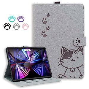 Lenovo Tab P11 Pro Gen 2 / Xiaoxin Pad Pro �P�[�X �ی�J�o�[ ���K �^�u���b�g�P�[�X �^�u���b�g�J�o�[ ���킢�� �l�R �L �h�o �����ɂ��� �J�o�[ ���E �ȒP �X�^���h�@�\�t�� �ϏՌ� �O���[