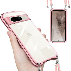 Google Pixel 8a �P�[�X �N���A �V�����_�[ �X�g���b�v�t�� �O�[�O�� �s�N�Z��8a �J�o�[ ���� ���|�� ��|�� �΂߂��� TPU �ϏՌ� �S�ʕی� ���^ �؍� ���� �X�}�z�P�[�X (���[�Y�S�[���h)