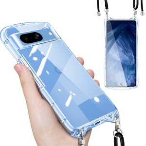 Google Pixel 8a �P�[�X �N���A �V�����_�[ �X�g���b�v�t�� �O�[�O�� �s�N�Z��8a �J�o�[ ���� ���|�� ��|�� �΂߂��� TPU �ϏՌ� �S�ʕی� ���^ �؍� ���� pixel 8a �X�}�z�P�[�X