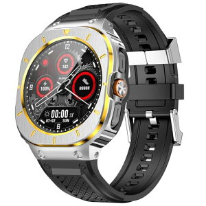 Galaxy Watch 7 Ultra 47mm �o���h �ی�P�[�X �X�e�����X �P�[�X �J�o�[�t�� �V���R�� �X�g���b�v �݊� �j���p (��Ƌ�)