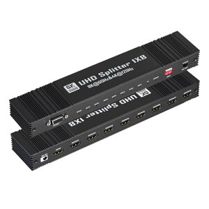 8K@60Hz HDMI ���z�� 1���� 8�o�� 4K@120Hz RS232 EDID�ݒ� HDMI2.1 HDCP2.3 HDR10+ HDMI ���z�� 1x8 hdmi �X�v���b�^�[ DTS-HD / 7.1CH / HDTV / Blu-Ray DVD / PS4 / Roku / Xbox �Ή�