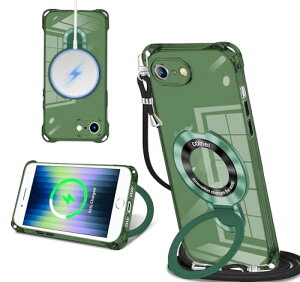 iPhone SE3 SE2 SE 8 �P�[�X �N���A MagSafe�����O�t�� �l�b�N �V�����_�[ �A�C�t�H�� se se2 se3 8 ��|���P�[�X ���� ���|�� �΂߂��� �؍� ���� ��|�� �J�o�[ �ی^�X�^���h�t�� �}�O�l�b�g���� �c