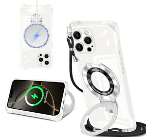 iPhone 16 Pro Max �P�[�X MagSafe�����O�t�� �l�b�N �V�����_�[ �A�C�t�H��16 paomax ��|���P�[�X ���|�� �΂߂��� �؍� ���� ��|�� TPU �J�o�[ �ی^�X�^���h�t�� �}�O�l�b�g���� �c�����ϏՌ� ��