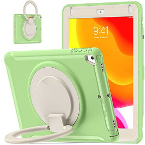 iPad 2018 ��6���� 2017 ��5���� �P�[�X �����O�t�� �Ռ��z�� �y�� ��� 360°��]�X�^���h ������ �n���h���t iPad Air2 Pro9.7 �J�o�[ �����h�~ �L�Y�h�~ �L�b�Y �A�C�p�b�h9.7 �P�[�X (iPad5 / iPad6 / Air2 / 