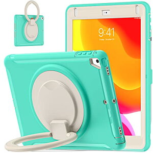 iPad 2018 ��6���� 2017 ��5���� �P�[�X �����O�t�� �Ռ��z�� �y�� ��� 360°��]�X�^���h ������ �n���h���t iPad Air2 Pro9.7 �J�o�[ �����h�~ �L�Y�h�~ �L�b�Y �A�C�p�b�h9.7 �P�[�X (iPad5 / iPad6 / Air2 / 