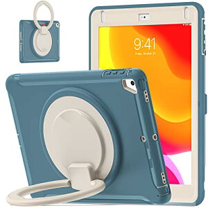 iPad 2018 ��6���� 2017 ��5���� �P�[�X �����O�t�� �Ռ��z�� �y�� ��� 360°��]�X�^���h ������ �n���h���t iPad Air2 Pro9.7 �J�o�[ �����h�~ �L�Y�h�~ �L�b�Y �A�C�p�b�h9.7 �P�[�X (iPad5 / iPad6 / Air2 / 