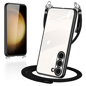 Galaxy S23 �P�[�X �V�����_�[ �N���A �M�����N�V�[S23 SC-51D SCG19 �J�o�[ �X�}�z�P�[�X ���� TPU ���|�� ��|�� �΂߂����P�[�X ���^ �ϏՌ� �V���R�� ���b�L���H TPU�o���p�[ (�u���b�N)