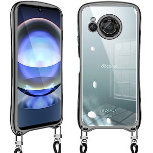 AQUOS R8 �P�[�X �N���A �V�����_�[ �A�N�I�XR8 SH-52D �X�}�z�P�[�X �ϏՌ� �J�o�[ ���|�� ��|�� ���� ���킢�� �؍� ���� TPU ���������\ ���O���\ (�u���b�N)