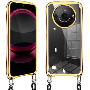 AQUOS R8 pro �P�[�X �N���A �V�����_�[ �A�N�I�XR8 pro SH-51D �X�}�z�P�[�X �ϏՌ� �J�o�[ ���|�� ��|�� ���� ���킢�� �؍� ���� TPU ���������\ ���O���\ (�S�[���h)