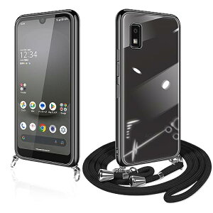 AQUOS wish3 �P�[�X �N���A �V�����_�[ SH-53D SHG06 A302SH �X�}�z�P�[�X �J�o�[ ���� TPU �X�g���b�v�t�� ���|�� ��|�� �R�t�� �΂߂��� ���^ �ϏՌ� (�u���b�N)