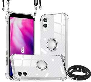 Rakuten Hand P780 / P710 �P�[�X �N���A �����O�t�� �V�^�؍� �l�b�N �V�����_�[ �X�g���b�v�t�� �X�}�z �V���R�� �t�� TPU �y�� ���^ �X�^���h�@�\ P780 Rakuten Hand P710�X�}�z�P�[�X ���� �X�^�C���b�V