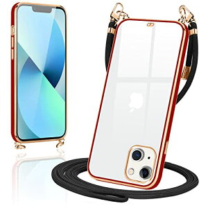 iPhone13 mini �P�[�X �V�����_�[ �N���A iPhone13 mini �X�}�z�P�[�X �J�o�[ ���|�� ��|�� �΂߂����P�[�X ���� ���킢�� �؍� ���� TPU ���^ �ϏՌ� �V���R�� �A�C�t�H��13mini (���b�h)