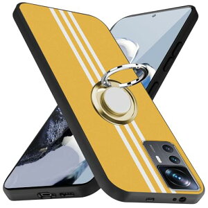 Xiaomi 12T Pro �P�[�X �����O �ϏՌ� 12T Pro �J�o�[TPU ���� ���ϖh�~ �V���R�� �ԍڃz���_�[360°��] �X�g���b�v�z�[���t�� ����~�� �����h�~ (�C�G���[)
